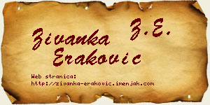 Živanka Eraković vizit kartica